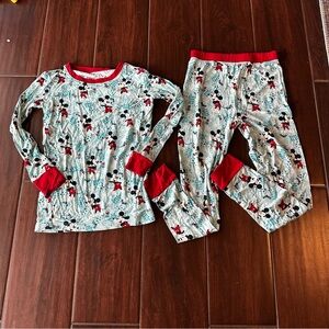 Little Sleepies Disney Mickey Wonderland Bamboo PJ Set Size 7-8